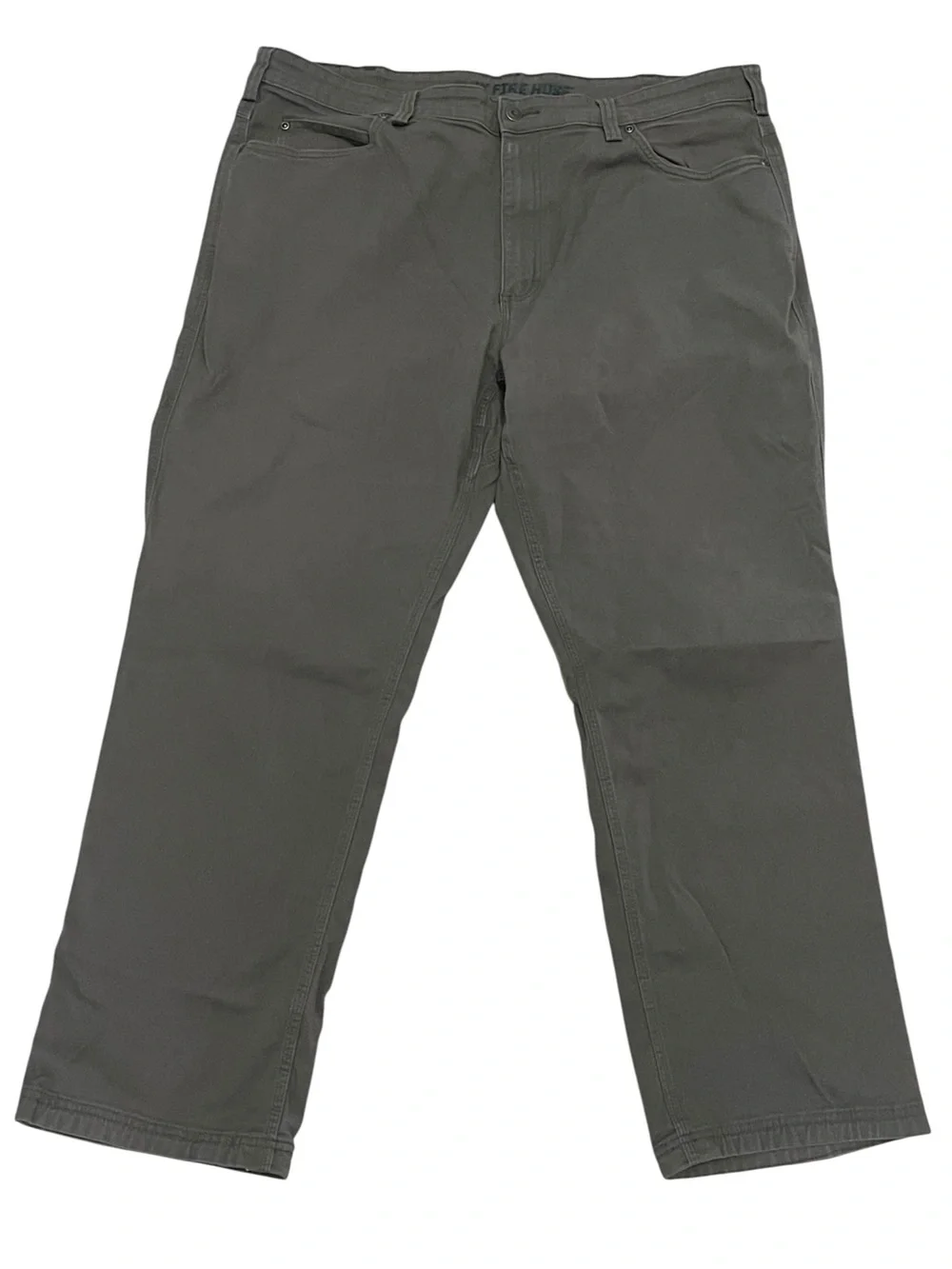Duluth Trading Flex Fire Hose Relaxed Fit 5-Pocket Pants Mens 42x30 Gray Canvas